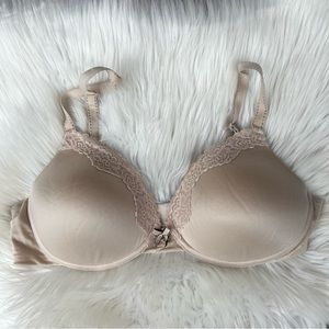 Maidenform Tan Padded Lace Lined Bra